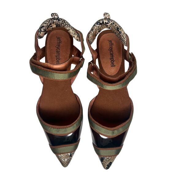 Jeffrey Campbell Python Pointed Toe Flats Size 6 - Picture 2 of 9